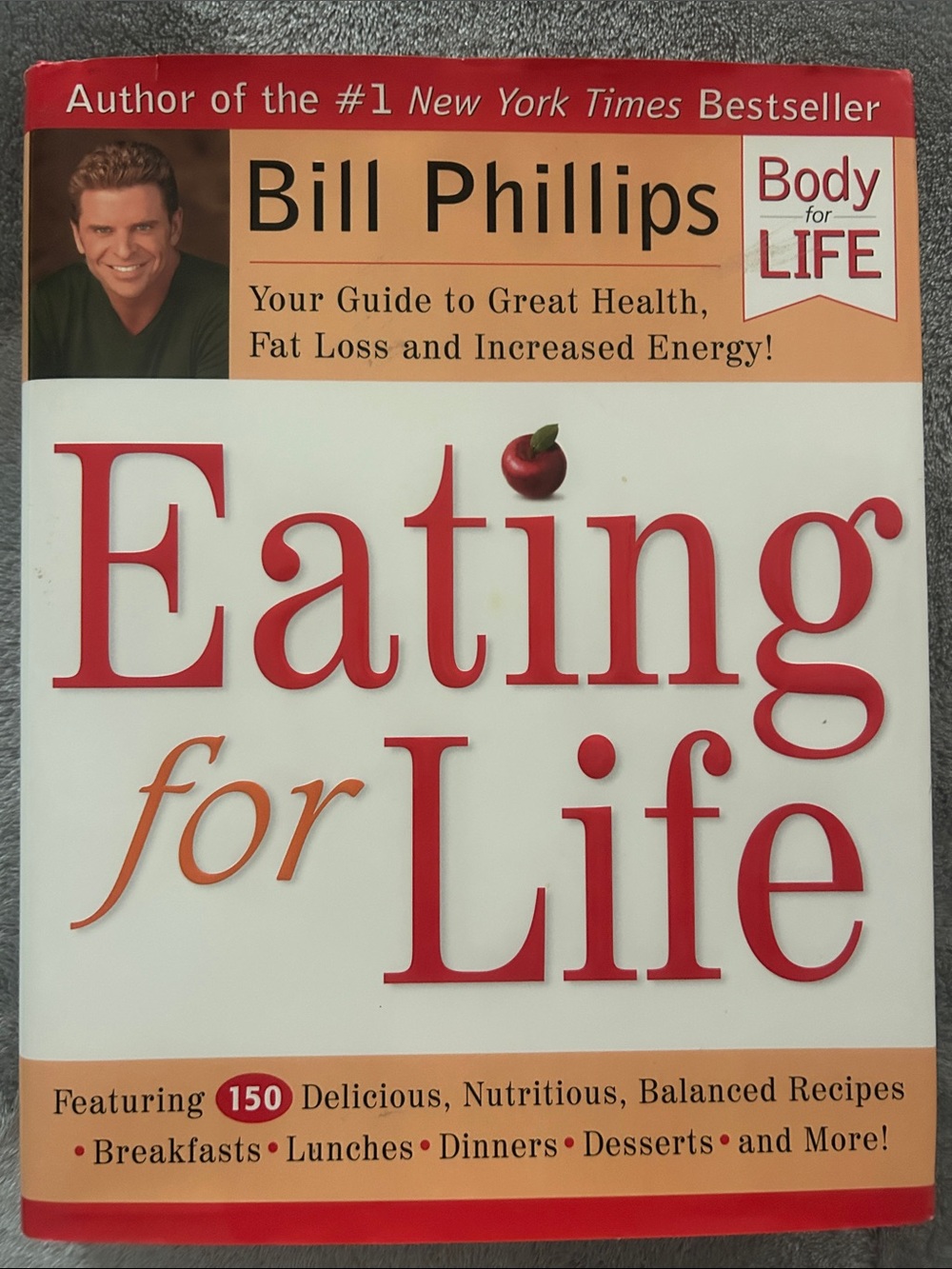 Eating for Life — White and Red Hardcover Book